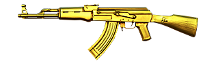 AK47 - Revestida de Ouro no Free Fire - item Raro