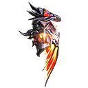 Mochila - Dragão Flamejante no Free Fire - item Mítico+