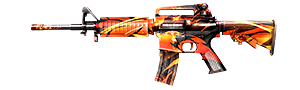 M4A1 - Lobo Flamejante no Free Fire - item Raro
