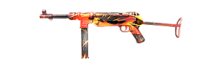 MP40 - Lobo Flamejante no Free Fire - item Raro