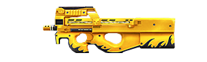 P90 - Dourada no Free Fire - item Épico