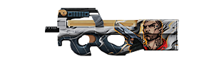 P90 Especial T28: Antonio no Free Fire - item Raro