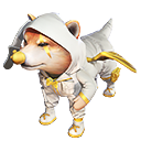 Traje de Pet: Shiba Dourado no Free Fire - item Mítico