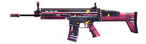 SCAR - Comandante Rosa no Free Fire - item Raro