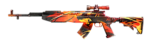 SKS - Lobo Flamejante no Free Fire - item Raro