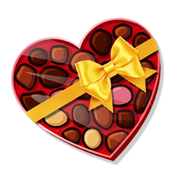 Coração de chocolate