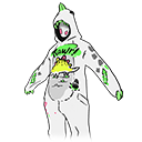 Dino 2D no Free Fire - item Mítico+