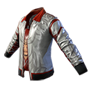 Jaqueta de couro cinza