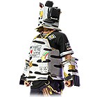 Conjunto Zebra de Papel no Free Fire - item Épico+