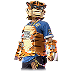 Conjunto Tigre de Papel no Free Fire - item Épico