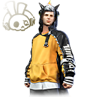 Conjunto Atirandossauro Rex no Free Fire - item Mítico