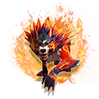 Conjunto Pet Lupino-Guará no Free Fire - item Mítico