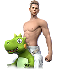 Conjunto Montando o Dinossauro no Free Fire - item Épico