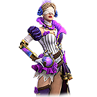 Conjunto Dama das Papoulas no Free Fire - item Épico+