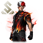 Conjunto Fulgor do Dragão no Free Fire - item Mítico+