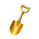 Pá de Ouro no Free Fire - item Raro