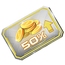 Cartão 50% Ouro no Free Fire - item Raro