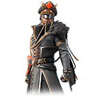 Conjunto Comandante Flamejante. no Free Fire - item Mítico