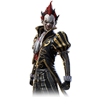 Conjunto Palhaço Dourado no Free Fire - item Épico