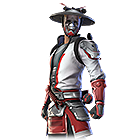 Conjunto Samurai Prateado no Free Fire - item Épico