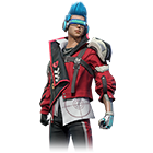 Conjunto Eros Cibernético no Free Fire - item Mítico