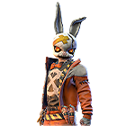 Conjunto Coelho Explosivo no Free Fire - item Épico+