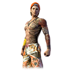 Conjunto Garoto em Luau no Free Fire - item Épico