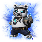 Conjunto Especial Panda Relâmpago no Free Fire - item Mítico