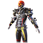 Conjunto Lutador Caveira no Free Fire - item Épico+