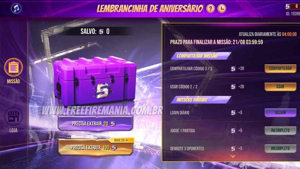 Chamar de volta Free Fire fevereiro 2023: ferramenta de ID - Free