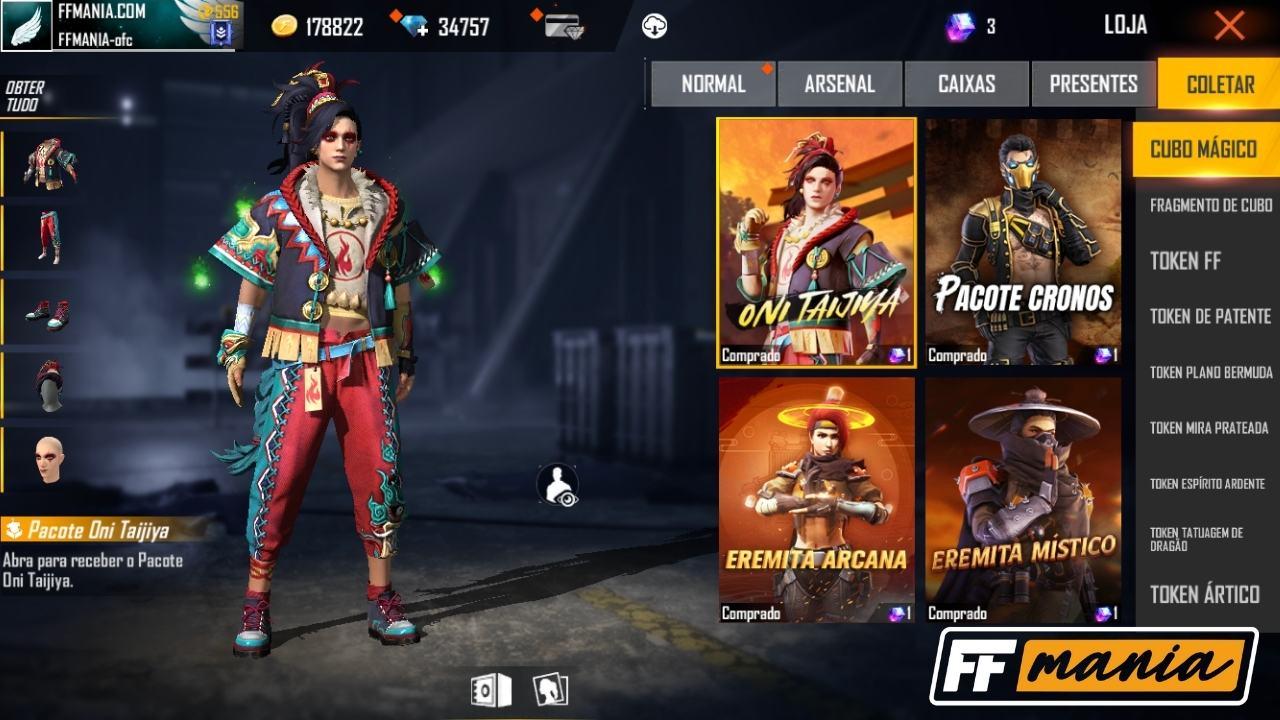 Pacote Oni Taijiya Free Fire