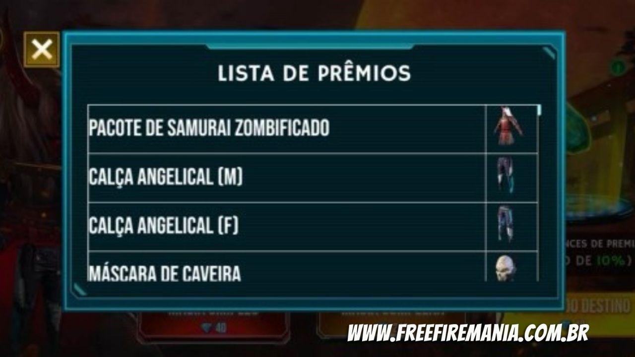 Premiação Magias Premiadas Free Fire