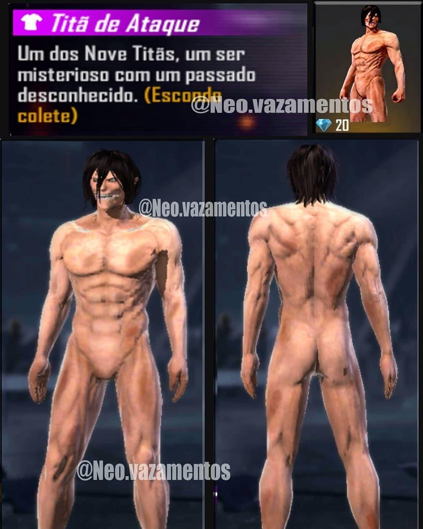 FREE FIRE x ATTACK ON TITAN ( Shingeki no Kyojin ) SKINS TITAN