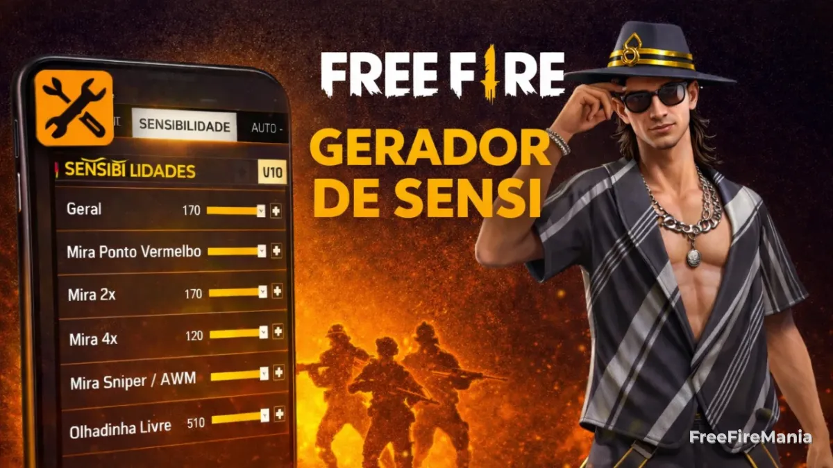 Configuração de sensibilidade para dar capa no Free Fire em 2026