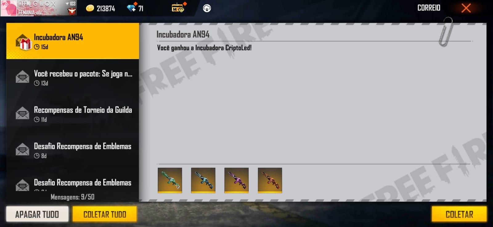 Reward FF: Codiguin Free Fire -- Lista de códigos ativos (Outubro