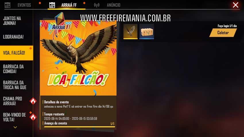 Nomes para Pet Falcão no Free Fire