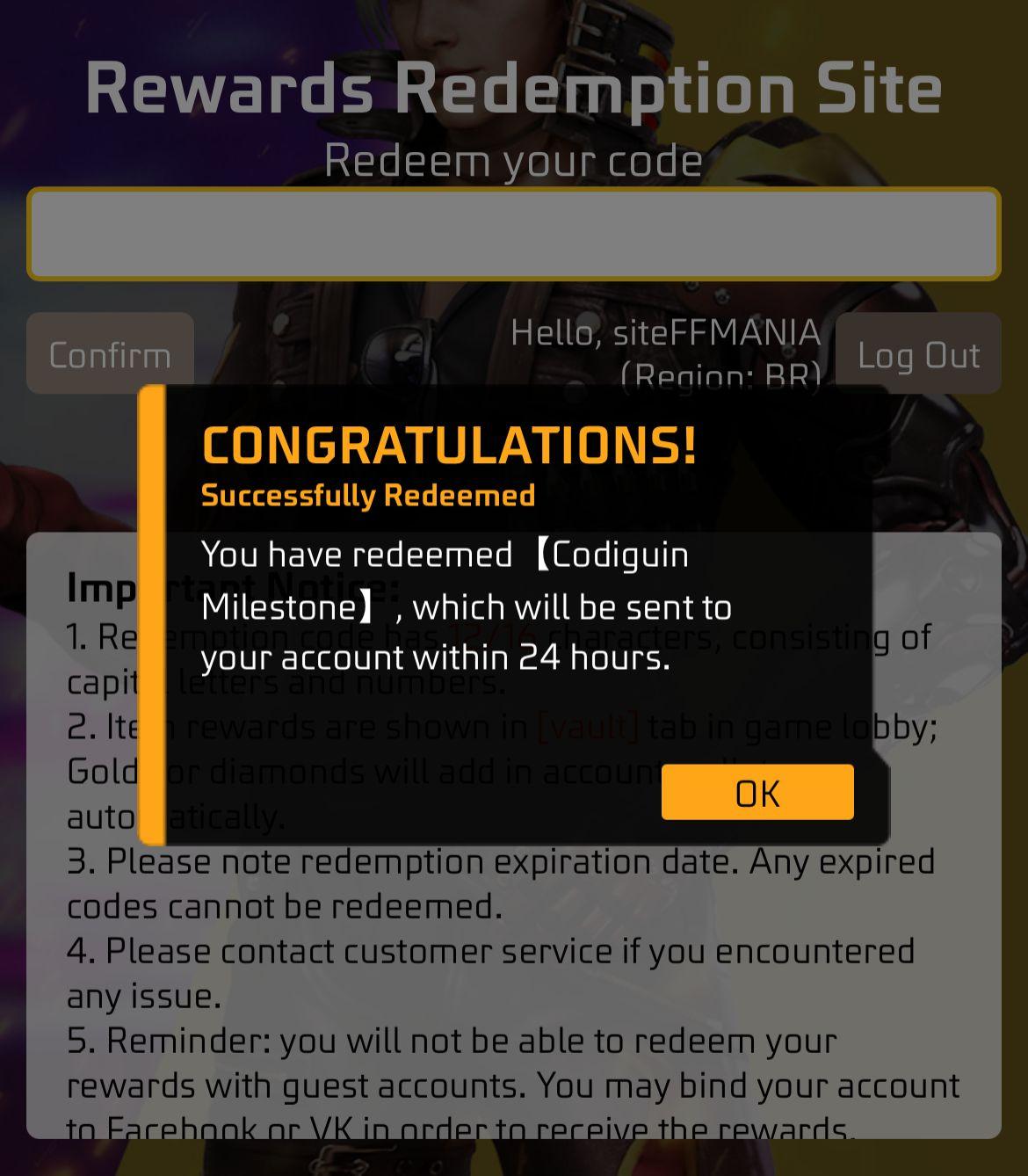 Codiguin FF infinito