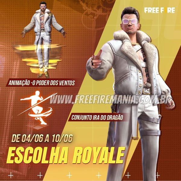 Novo escolha royale chega ao Free Fire em 4 de junho