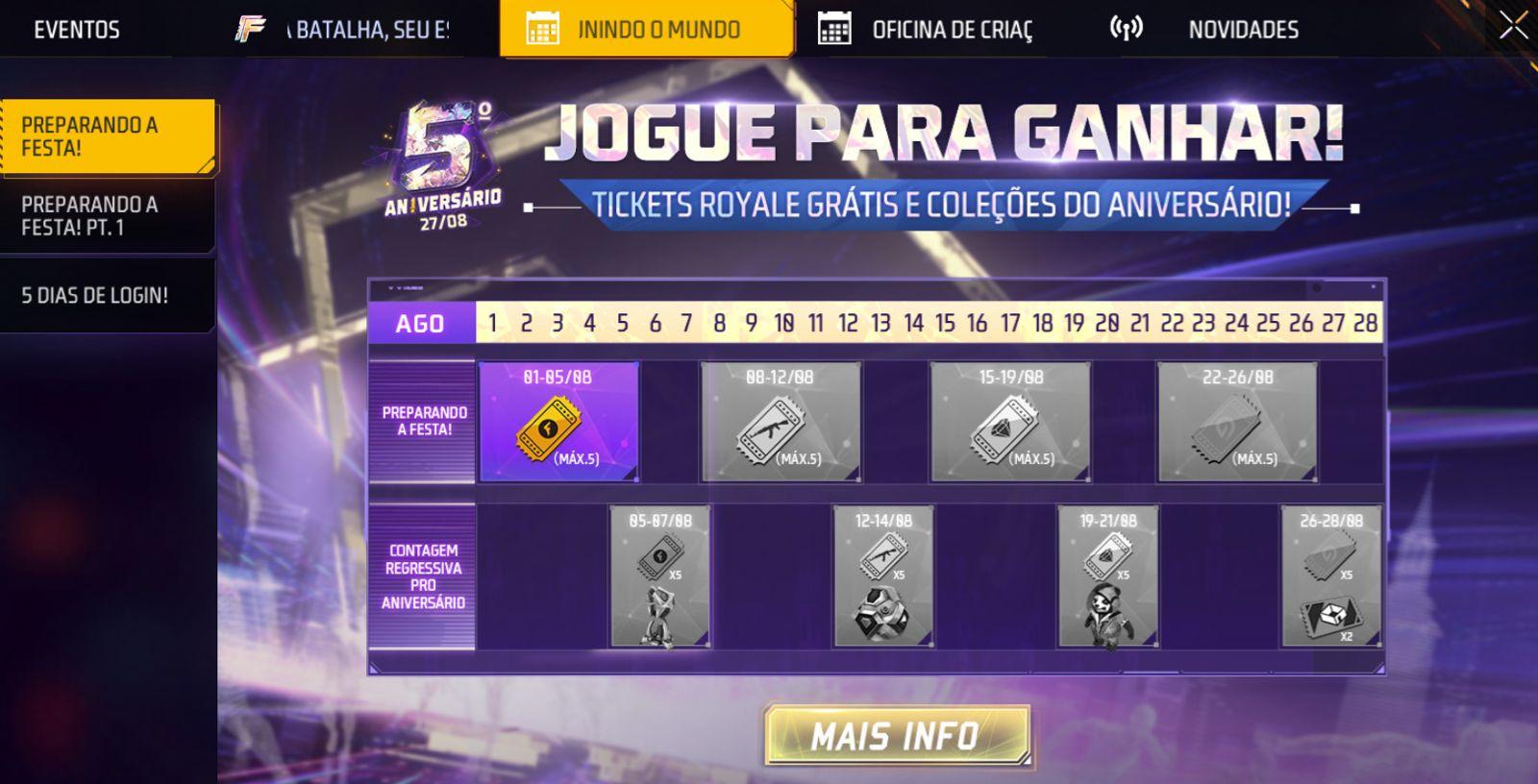 codiguin ff do 6 aniversario