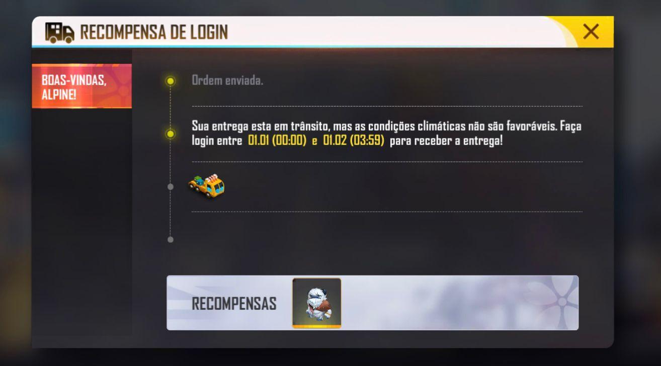 Pet Iéti como recompensa de Login