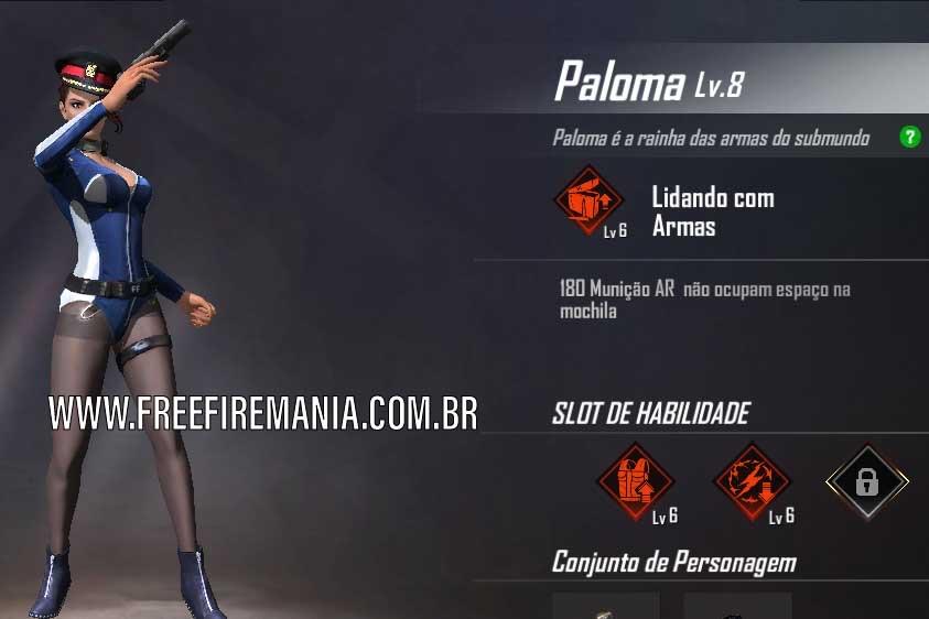 Habilidade cor vermelha personagem free fire