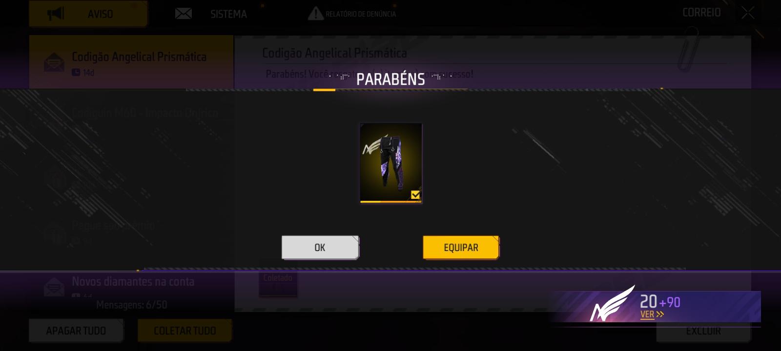 Calça Angelical Free Fire