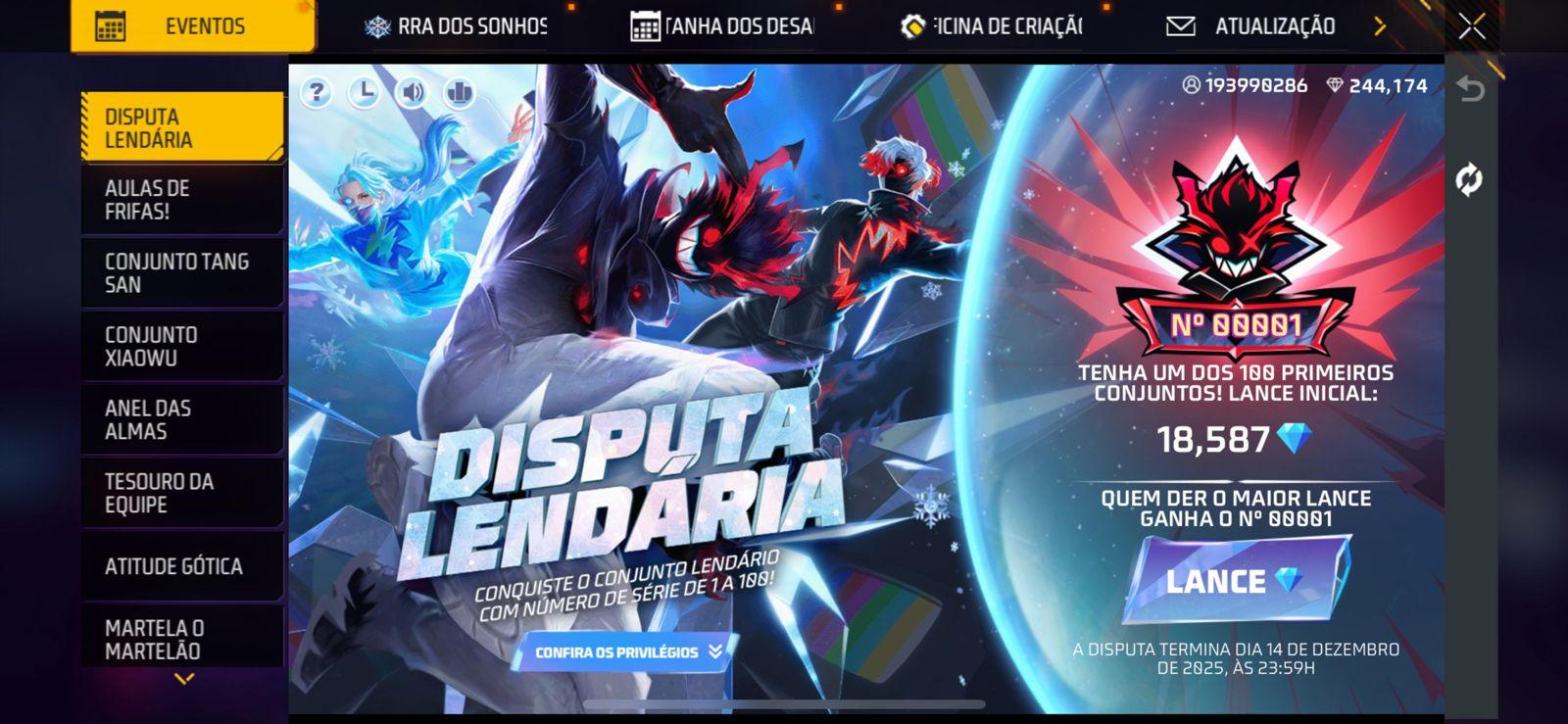 Disputa Lendária Free Fire