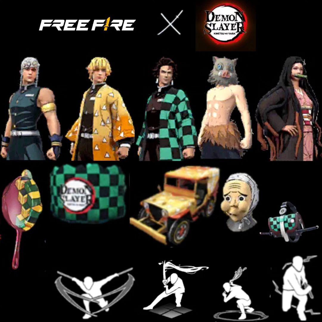 Free Fire e Demon Slayer: Kimetsu no Yaiba se unem em uma nova colaboração