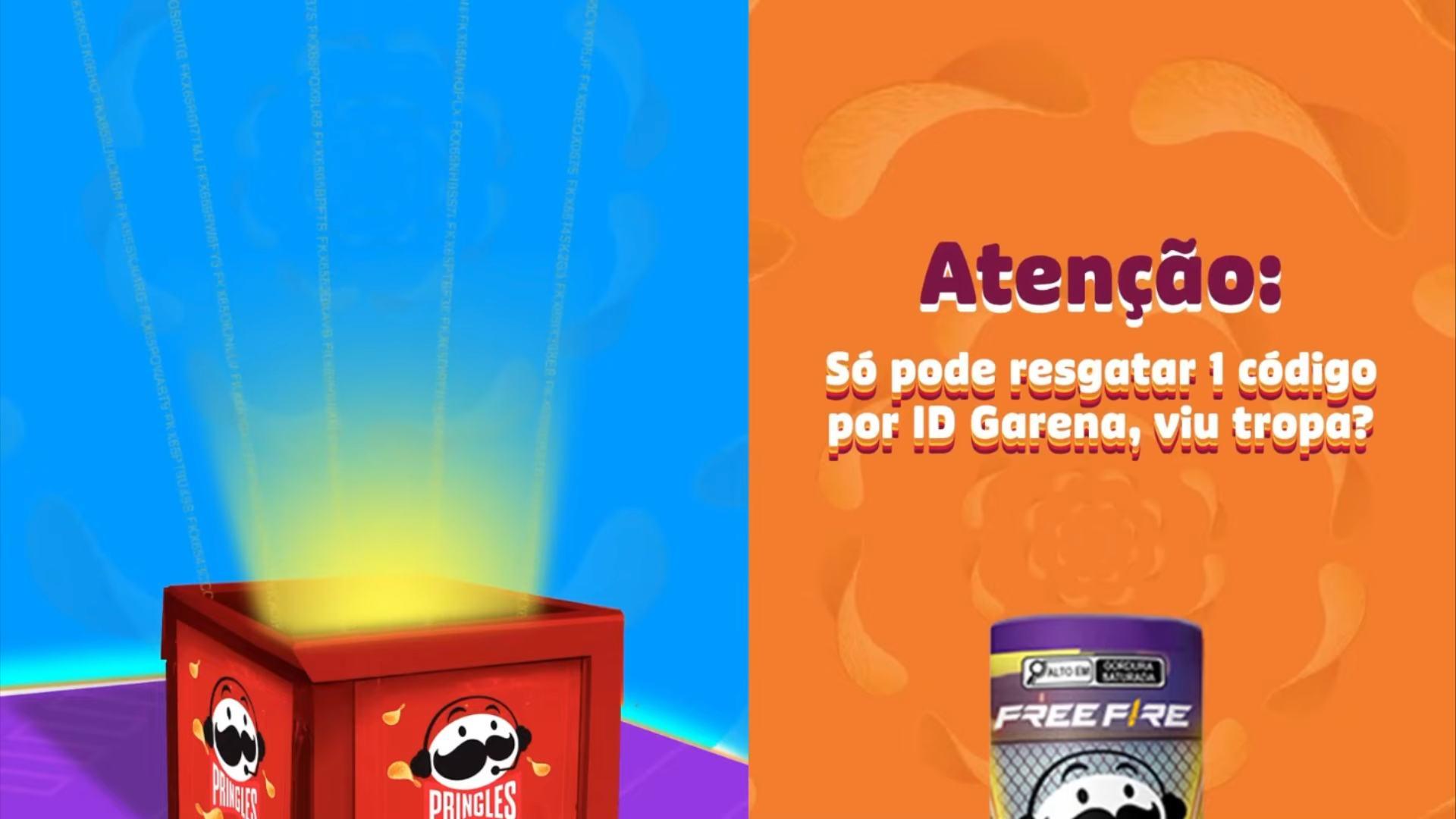 CODIGUIN FF: novos códigos Free Fire da parceria Pringles nesta quinta (30)