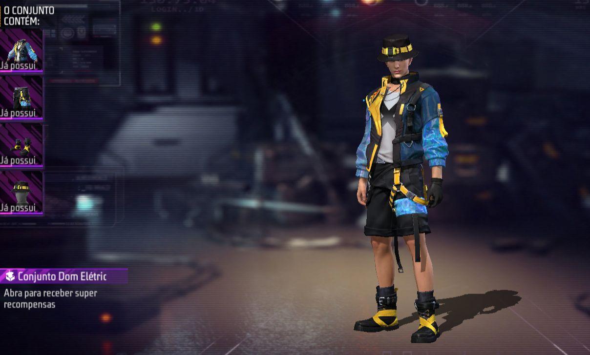 Conjunto Dom Elétrico no Free Fire