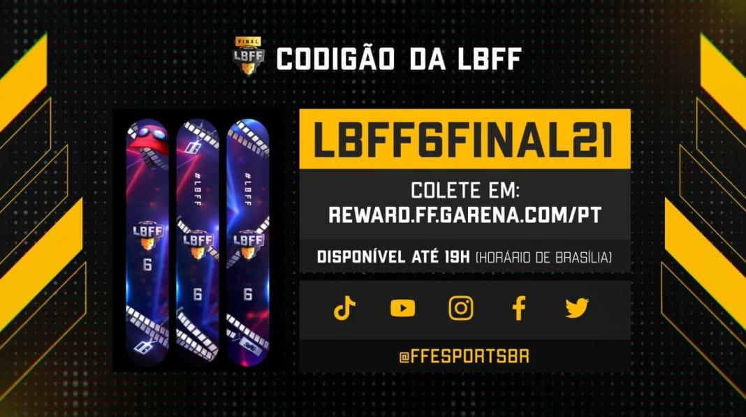 CODIGUIN Free Fire LBFF 8: codigão da final, veja como resgatar no Rewards