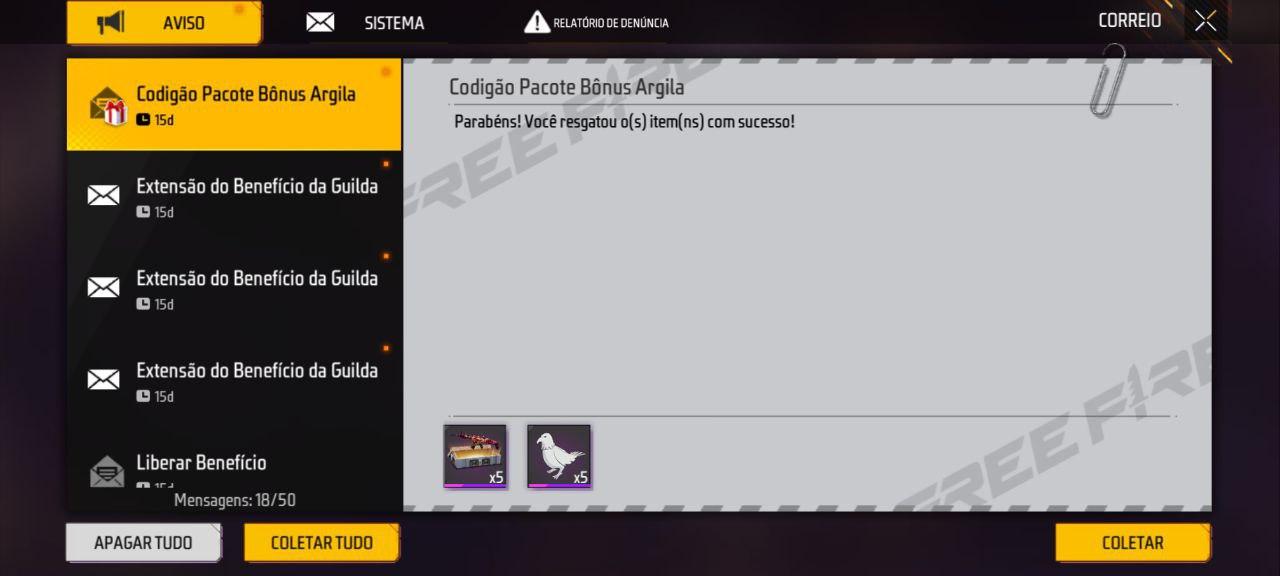 CODIGUIN FF Infinito do Naruto