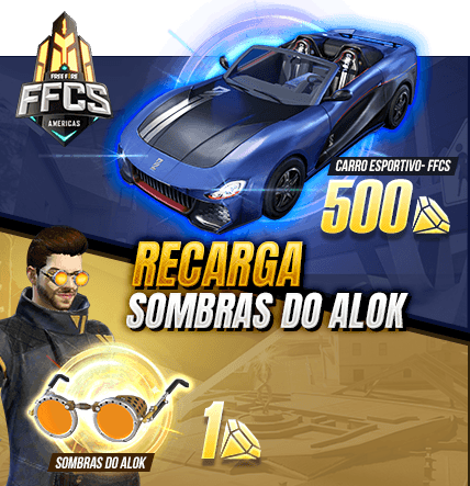 Carro Esportivo FFCS e óculos Sombra do Alok