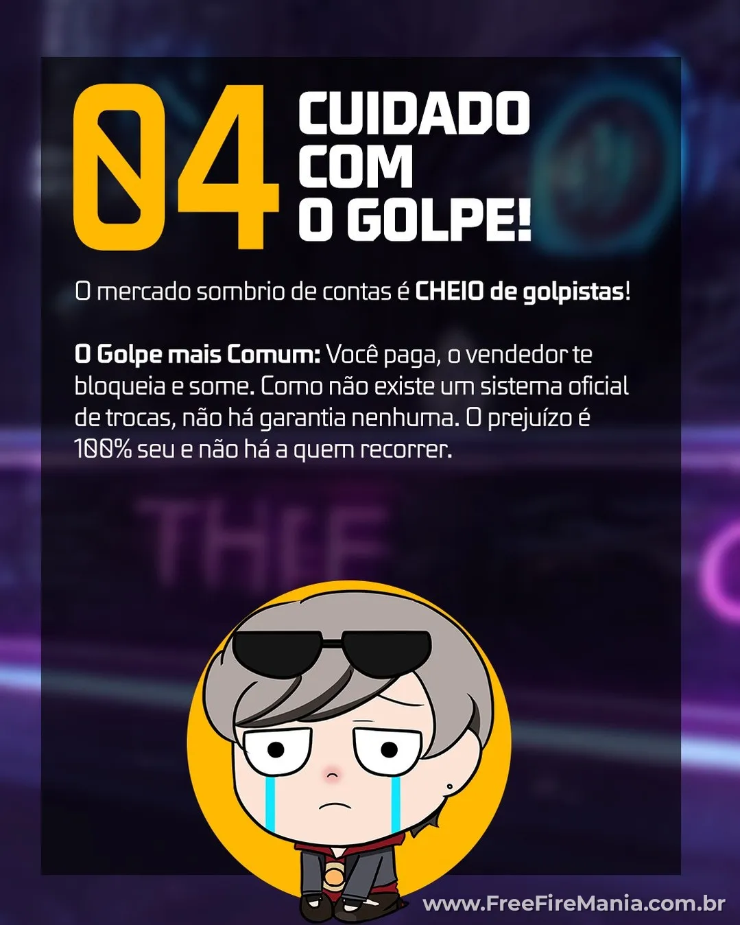 Comprar conta Free Fite tem risco de golpe